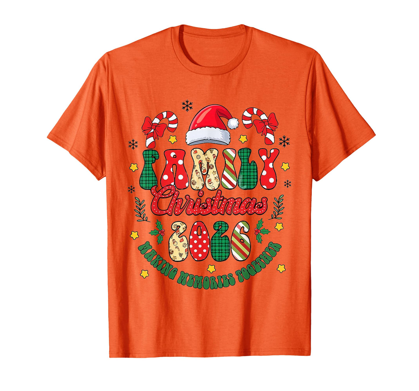 Family Christmas 2026 Santa Hat Matching Outfit Xmas Squad T-Shirt