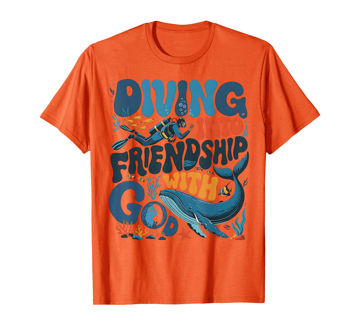 Diving Into Friendship With God Beach Scuba VBS 2025 T-Shirt