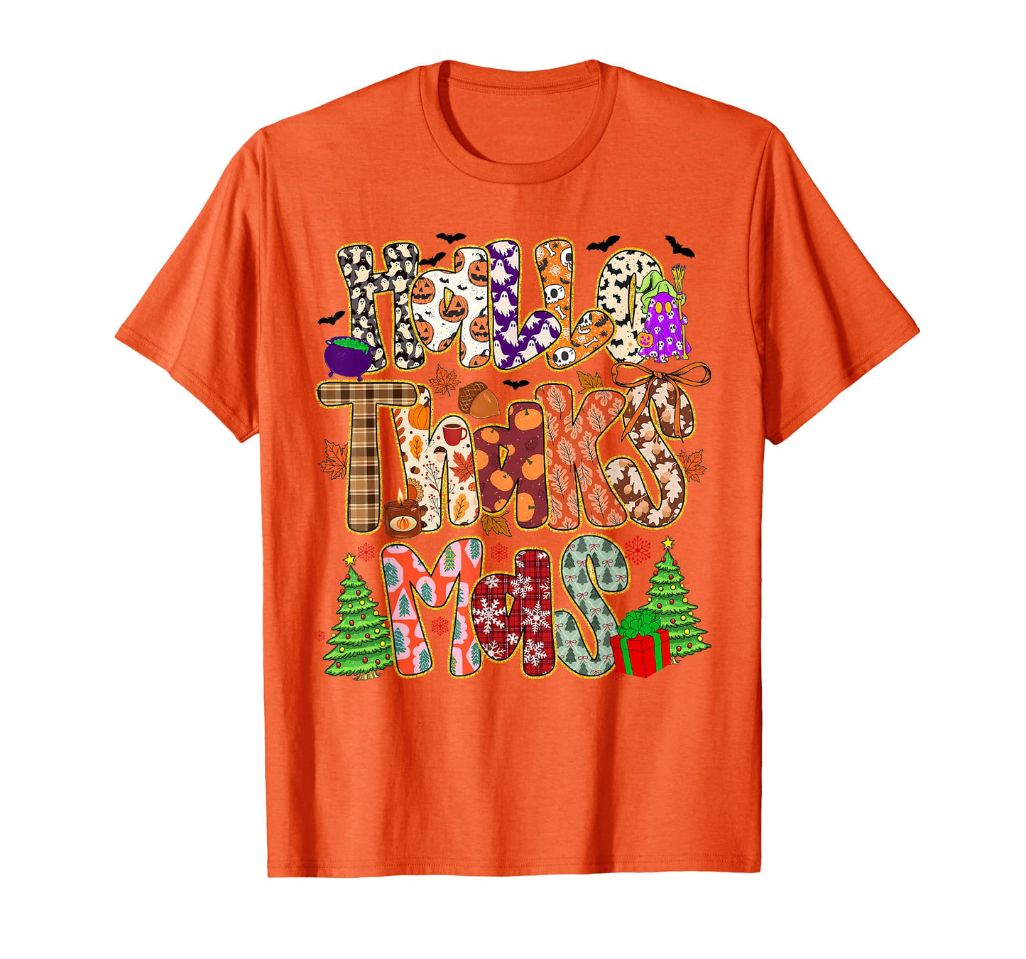 Gooses Halloween Thanksgiving Christmas Happy HalloThanksMas T-Shirt