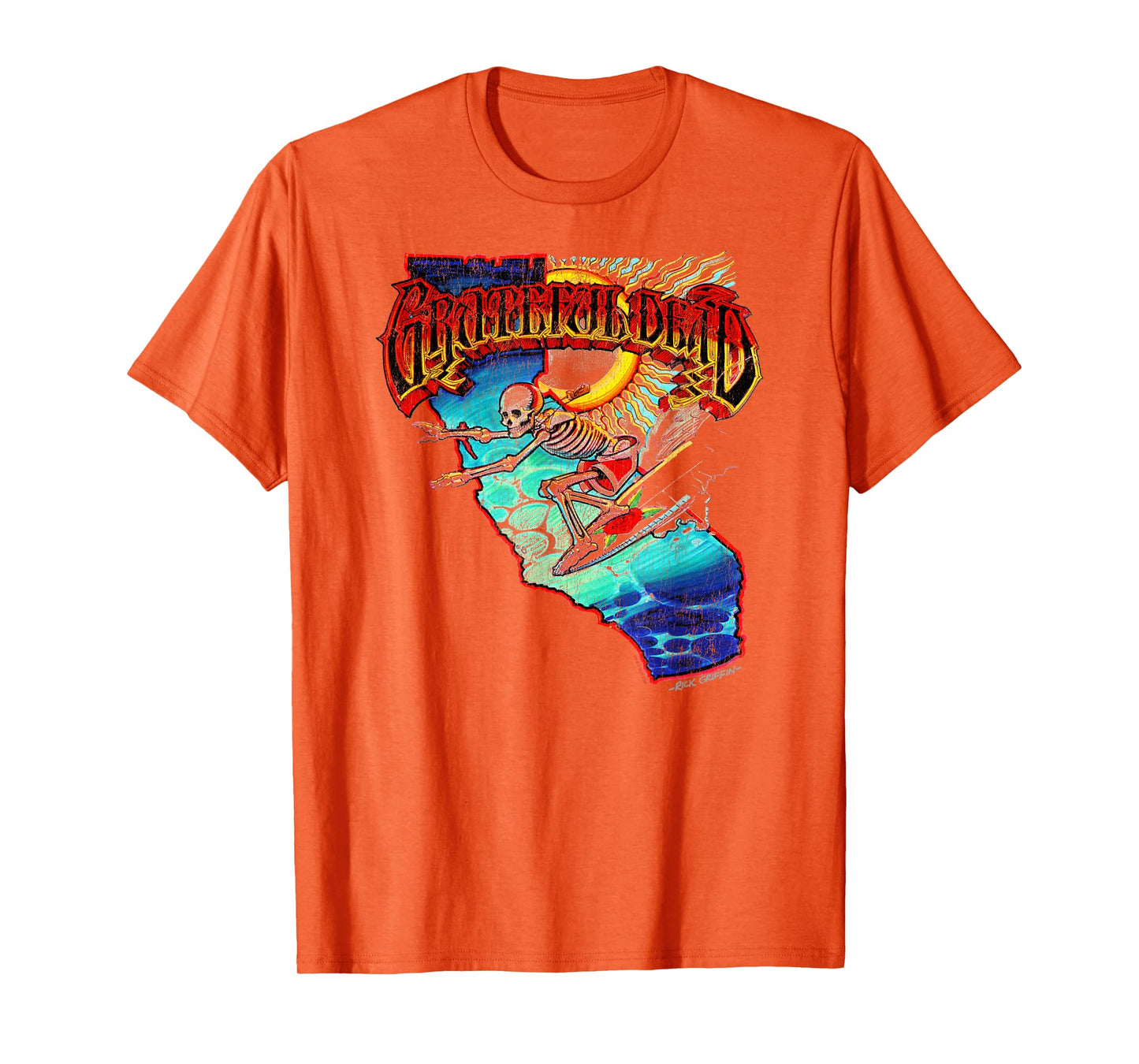 Grateful Dead Surfing California Skeleton Vintage Band T-Shirt