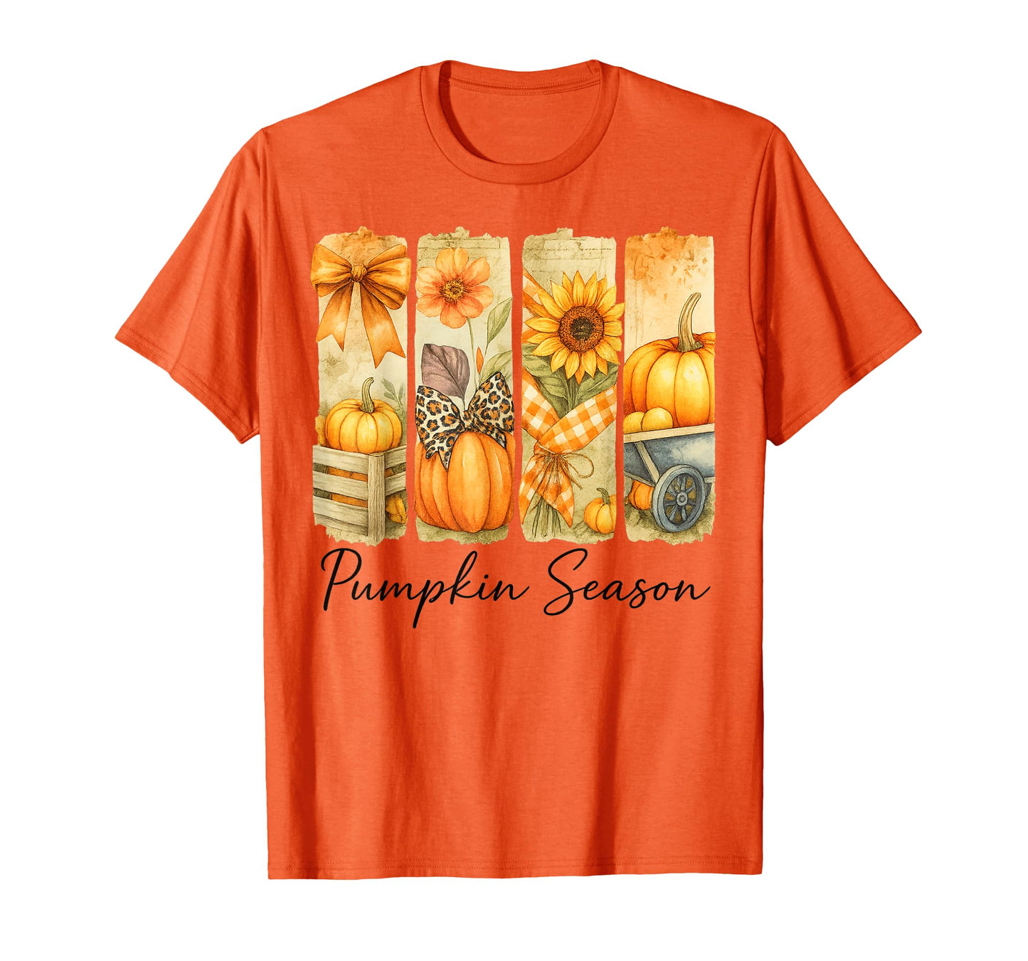 Pumpkin Season Boho Pumpkin Floral Thanksgiving Fall Vibes T-Shirt