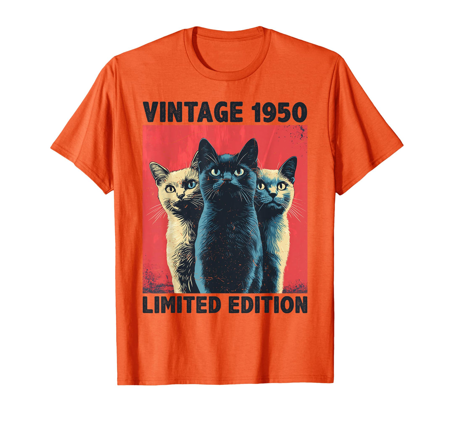 75 Years Old Gift Vintage 1950 Cat Lover 75th Birthday Funny T-Shirt for Men Women Kids