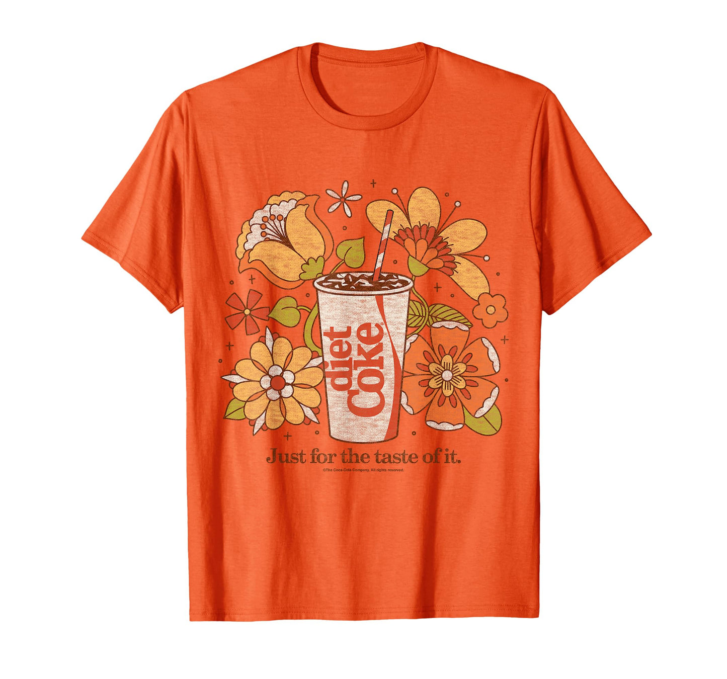 Coca-Cola - Diet Coke Just For The Taste Of It Retro Flowers T-Shirt