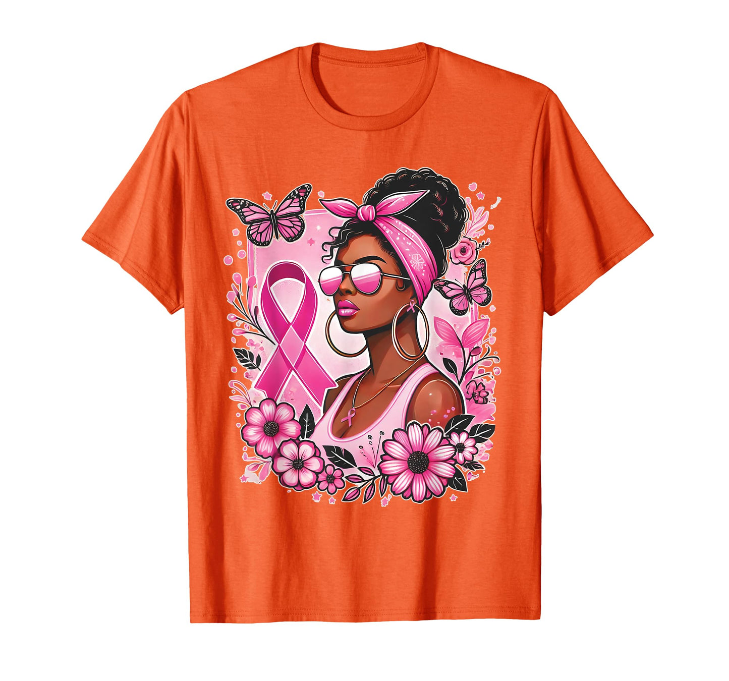 Breast cancer awareness Wear Pink African American support T-Shirt