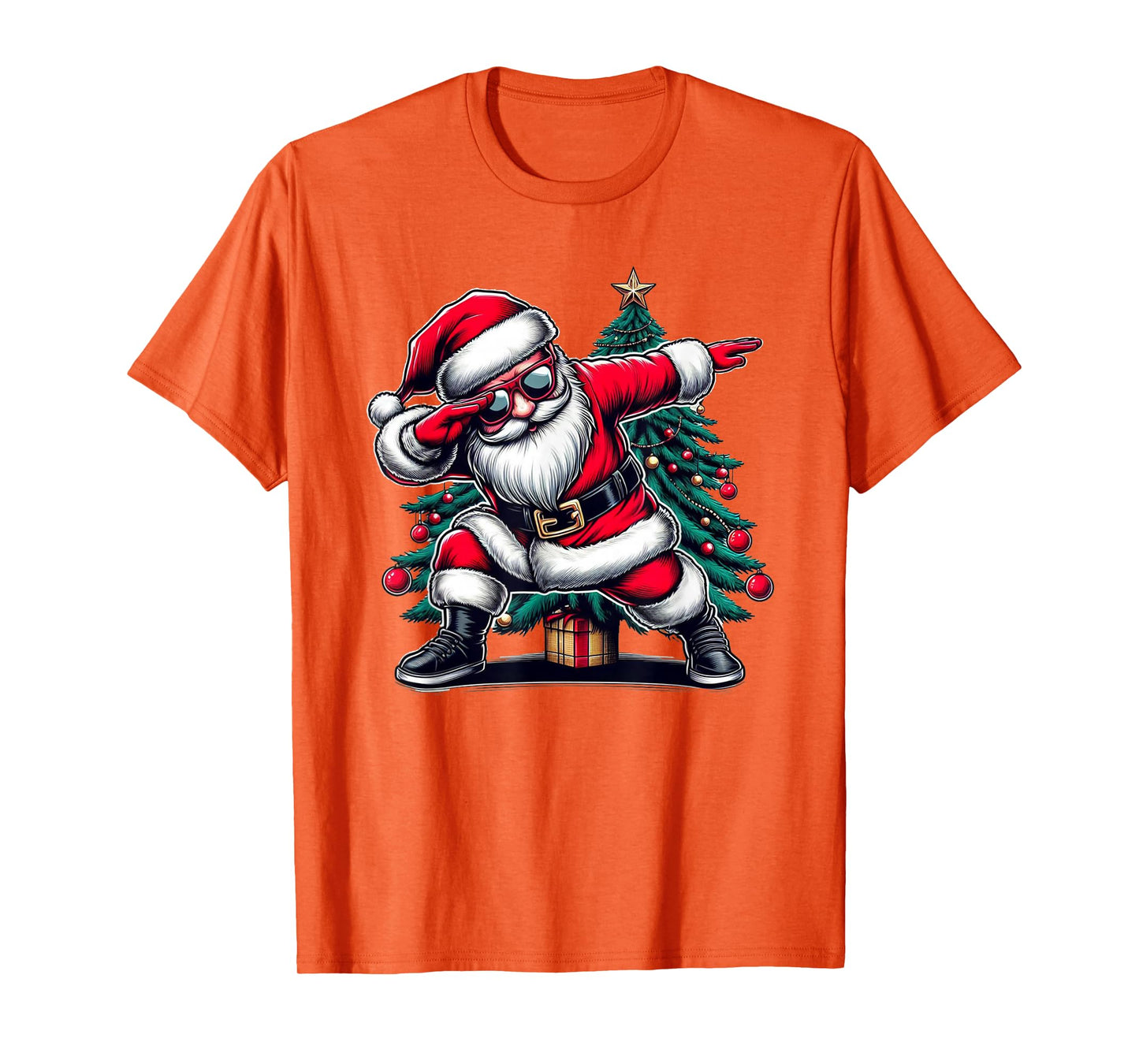 Dabbing Santa Claus Christmas Tree Funny Xmas Dab Boys Kids T-Shirt