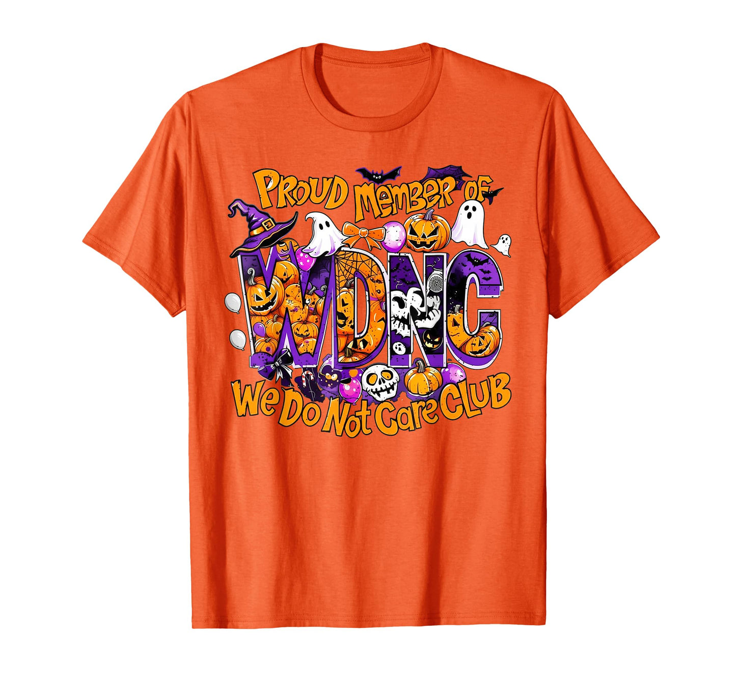 Proud Member WDNC We Do Not Care Club Witch Hat Halloween T-Shirt