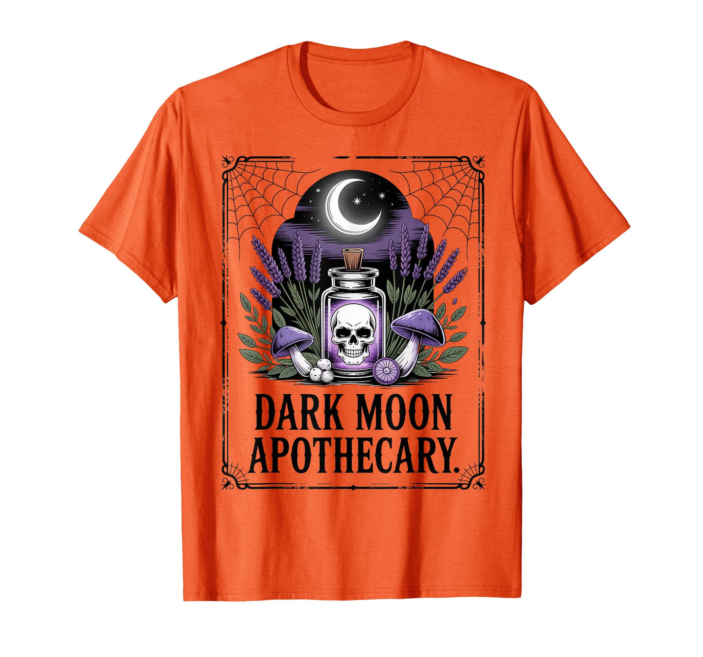 Dark Moon Apothecary Witchcraft Magic Alchemist Mushrooms T-Shirt