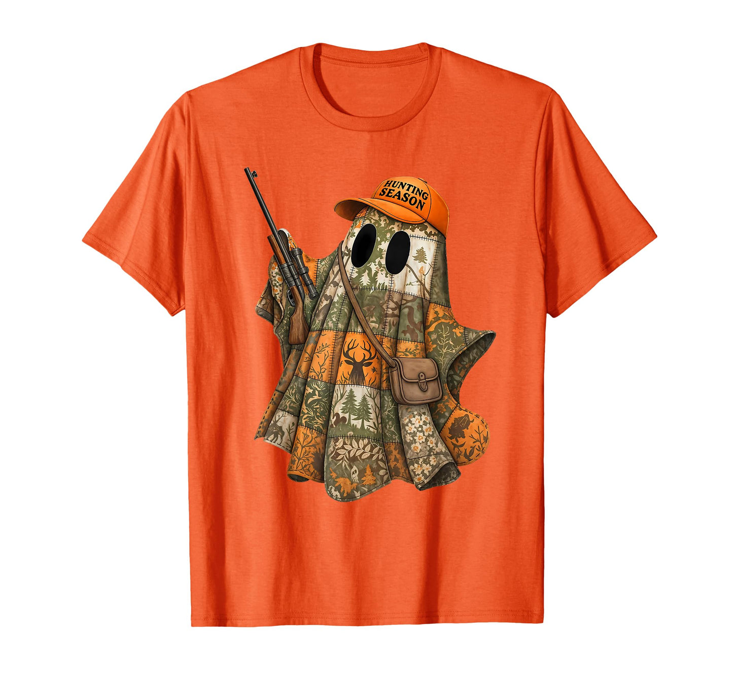 Candy Hunter Halloween Camo Ghost Outdoor Hunting Season T-Shirt