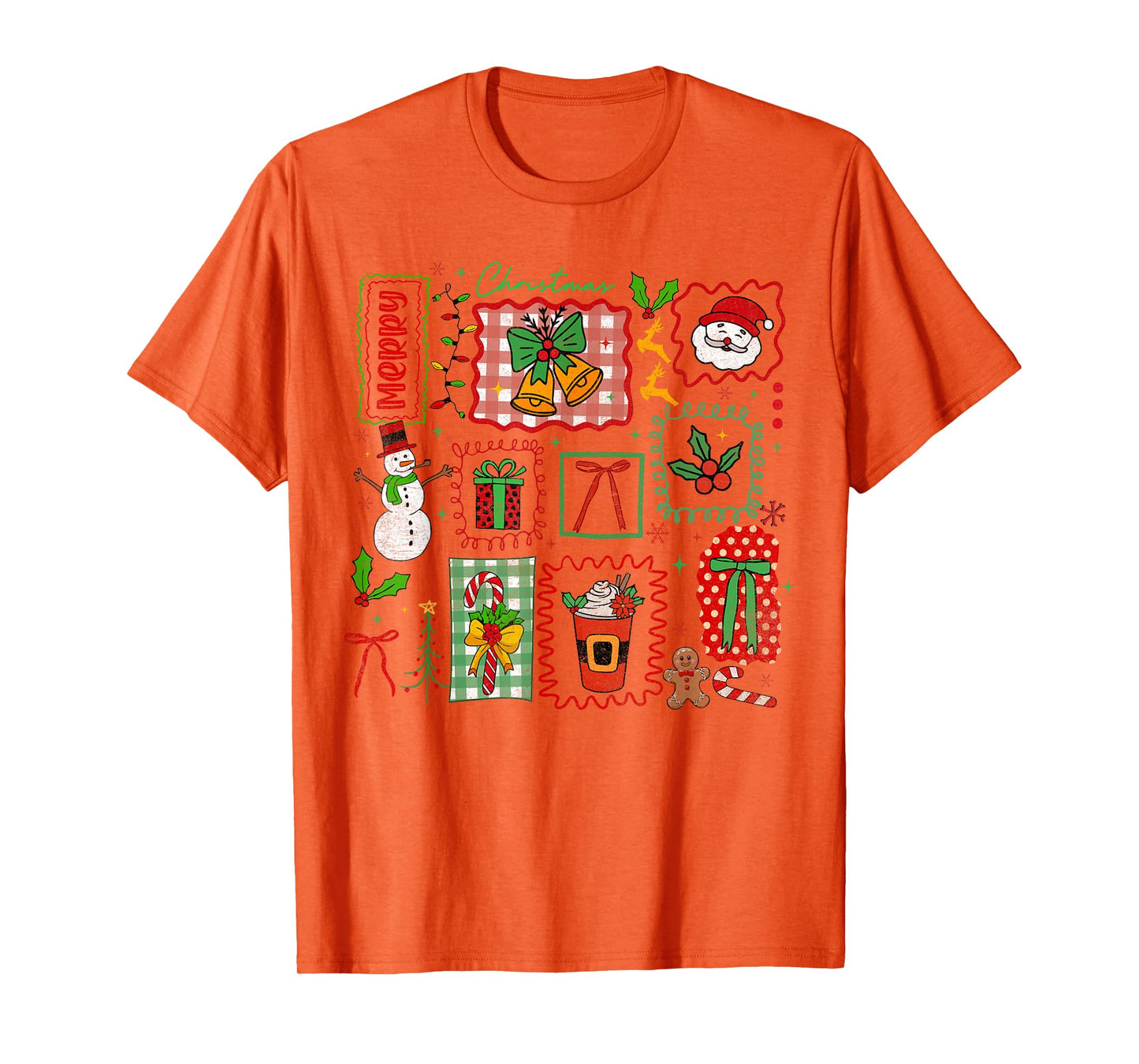 Merry Christmas Bow Coquette Preppy Cute Xmas Women Kids T-Shirt