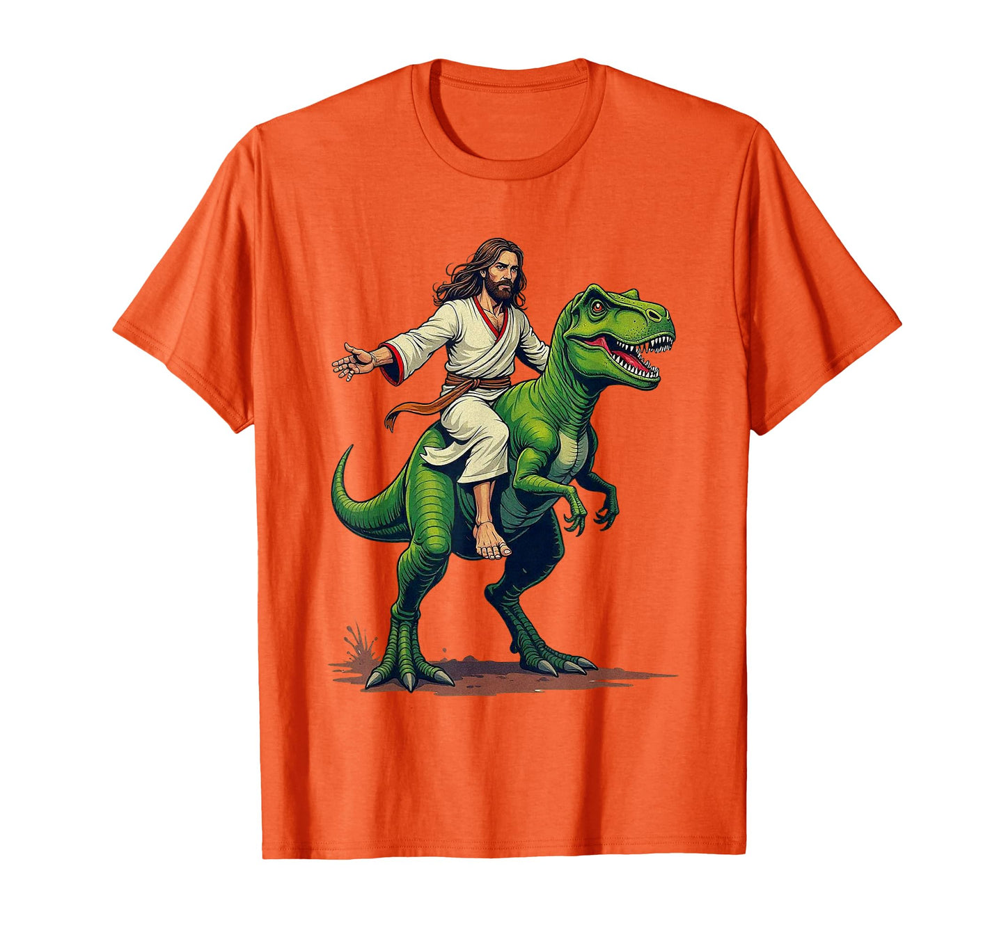 Epic Jesus Riding a T-Rex - Dinosaur T-Shirt