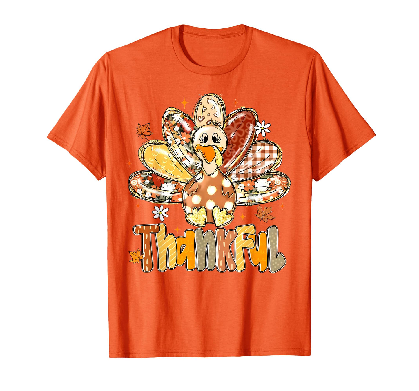 Thankful Thanksgiving Turkey Fall Autumn Men Women Kid T-Shirt