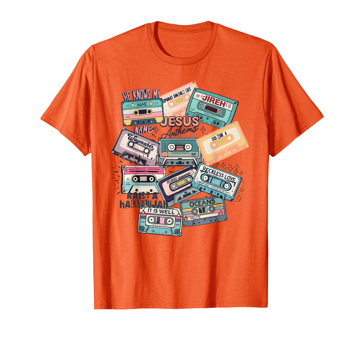 Jesus Anthems Christian Cassette Tape God Music T-Shirt