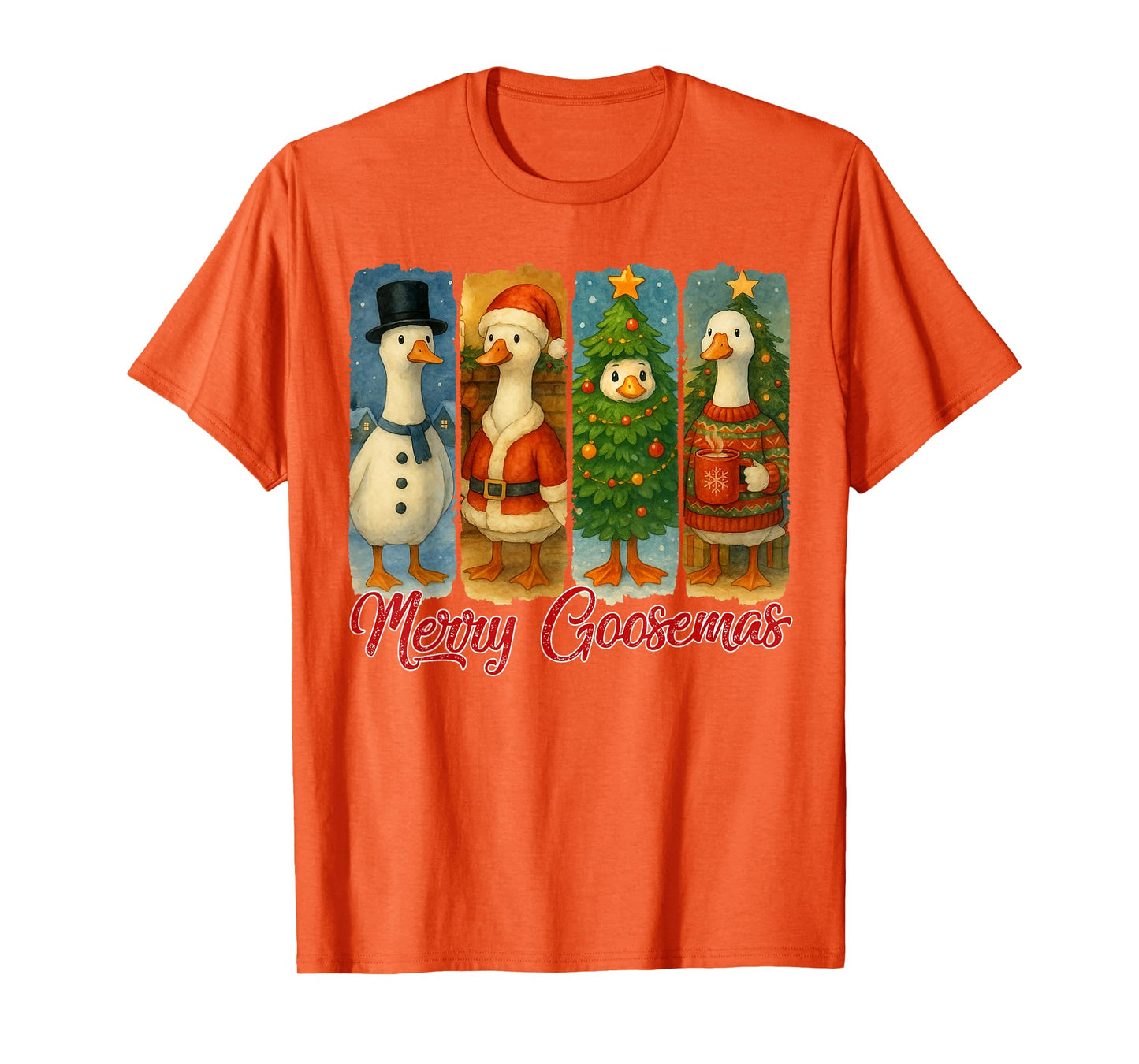 Christmas Lover Xmas Vibes Silly Goose Merry Goosemas T-Shirt