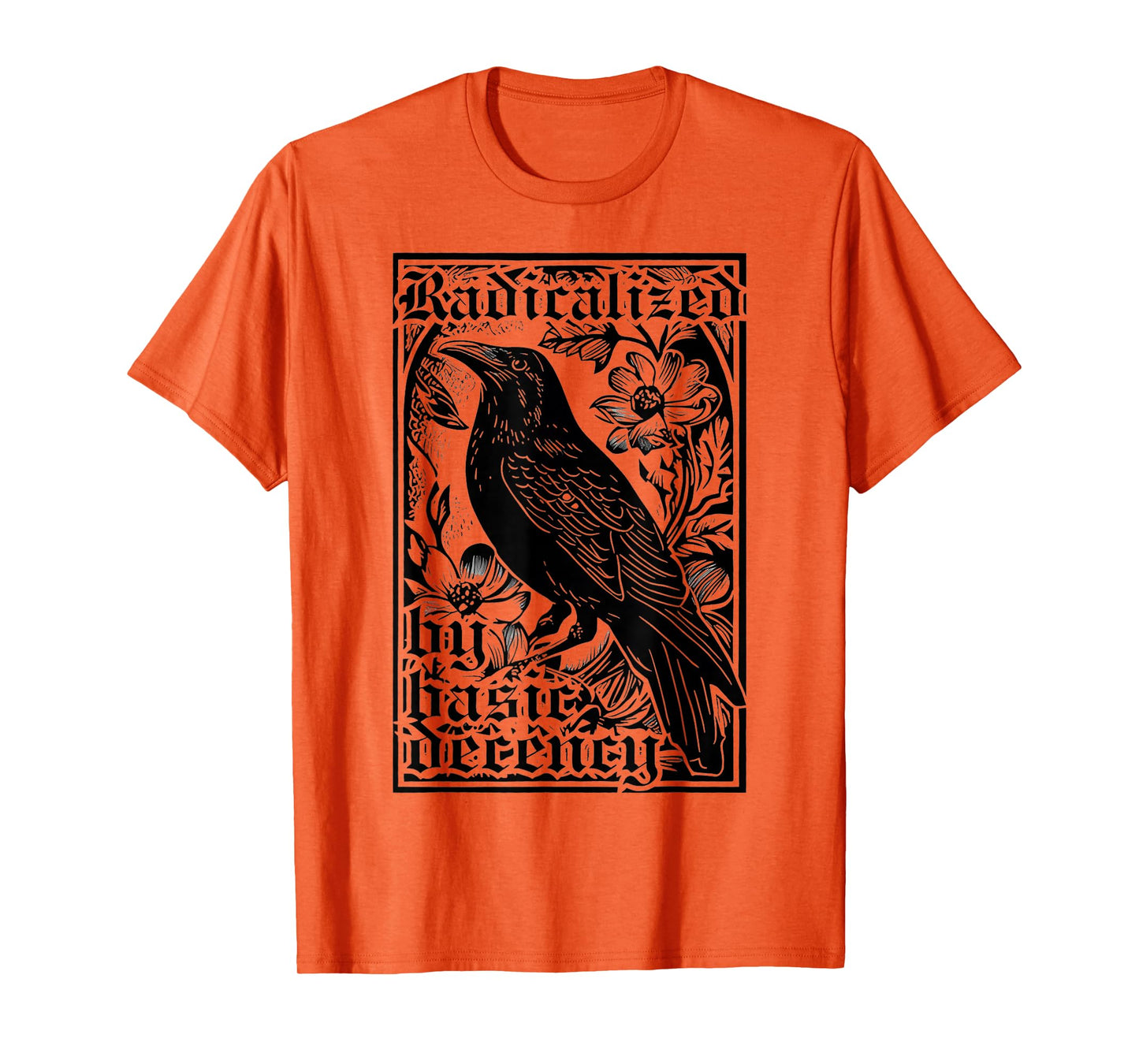 Floral Radicalized by Basic Decency Vintage Crow T-Shirt