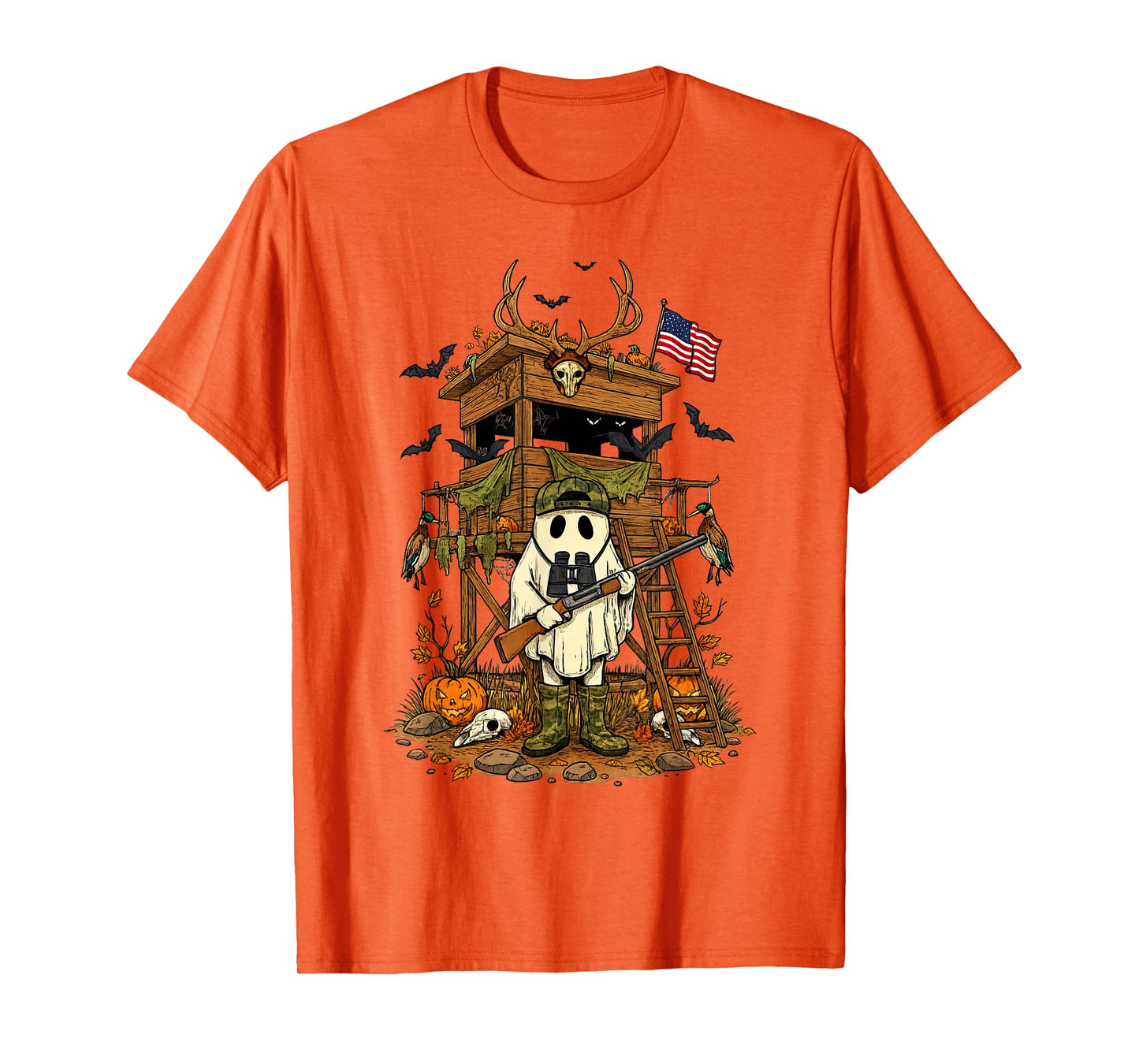 Halloween Vibes Spooky Season Boo Ghost Camo Candy Hunter T-Shirt