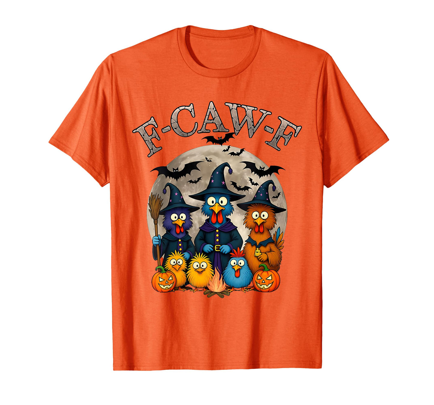Halloween Witch Funny F-Caw-F Chicken FCAWF Chicken Meme T-Shirt