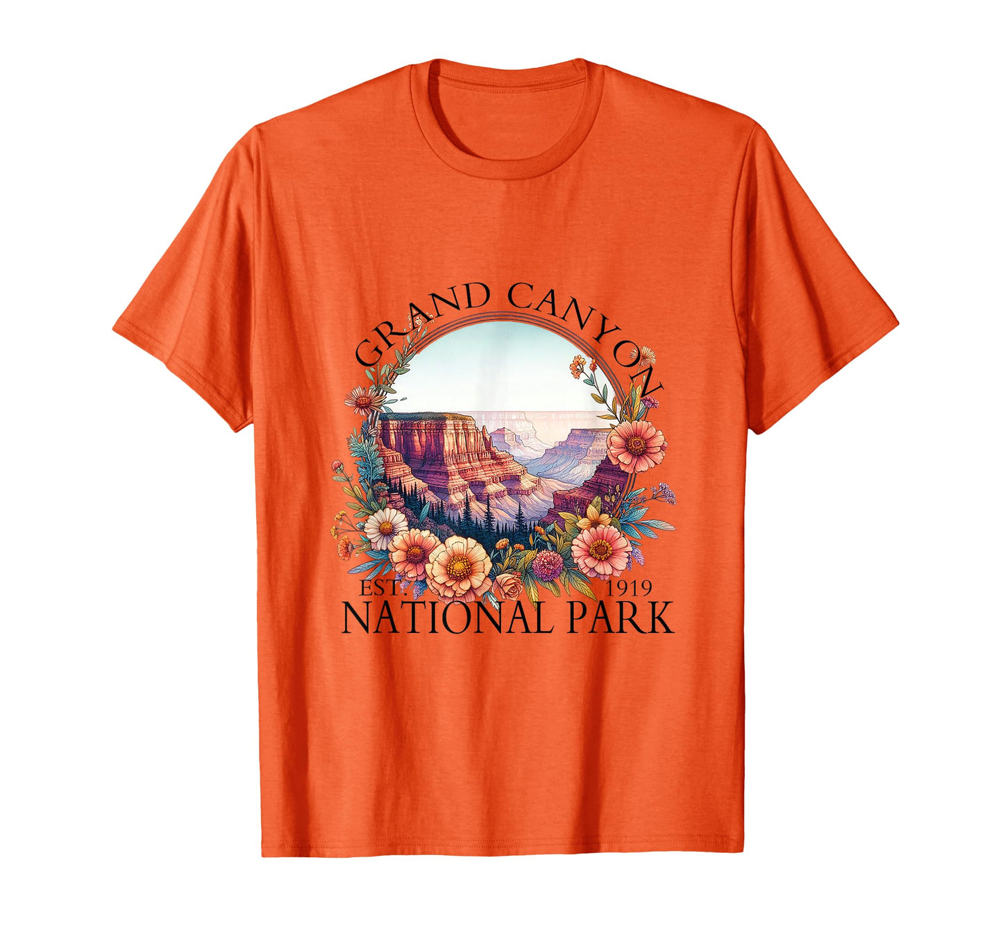 Floral Grand Canyon National Park Hiking Camping Outdoor T-Shirt