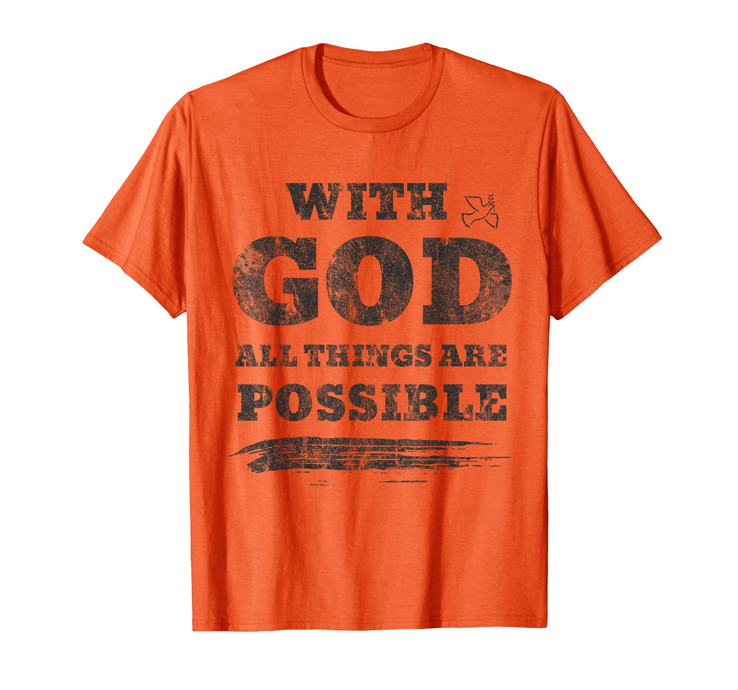 With God All Things Are Possible Retro Vintage T-Shirt