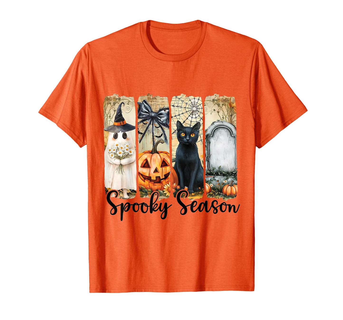 Halloween Vibes Spooky-Season Pumpkin Witch Tis The Season T-Shirt