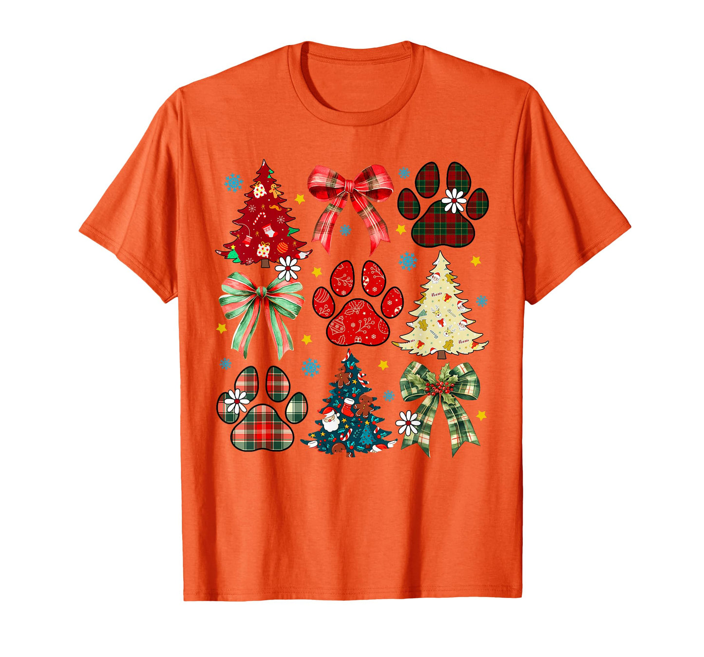 Christmas Xmas Dog Mom Dog Paws Coquette Bow Tis The Season T-Shirt