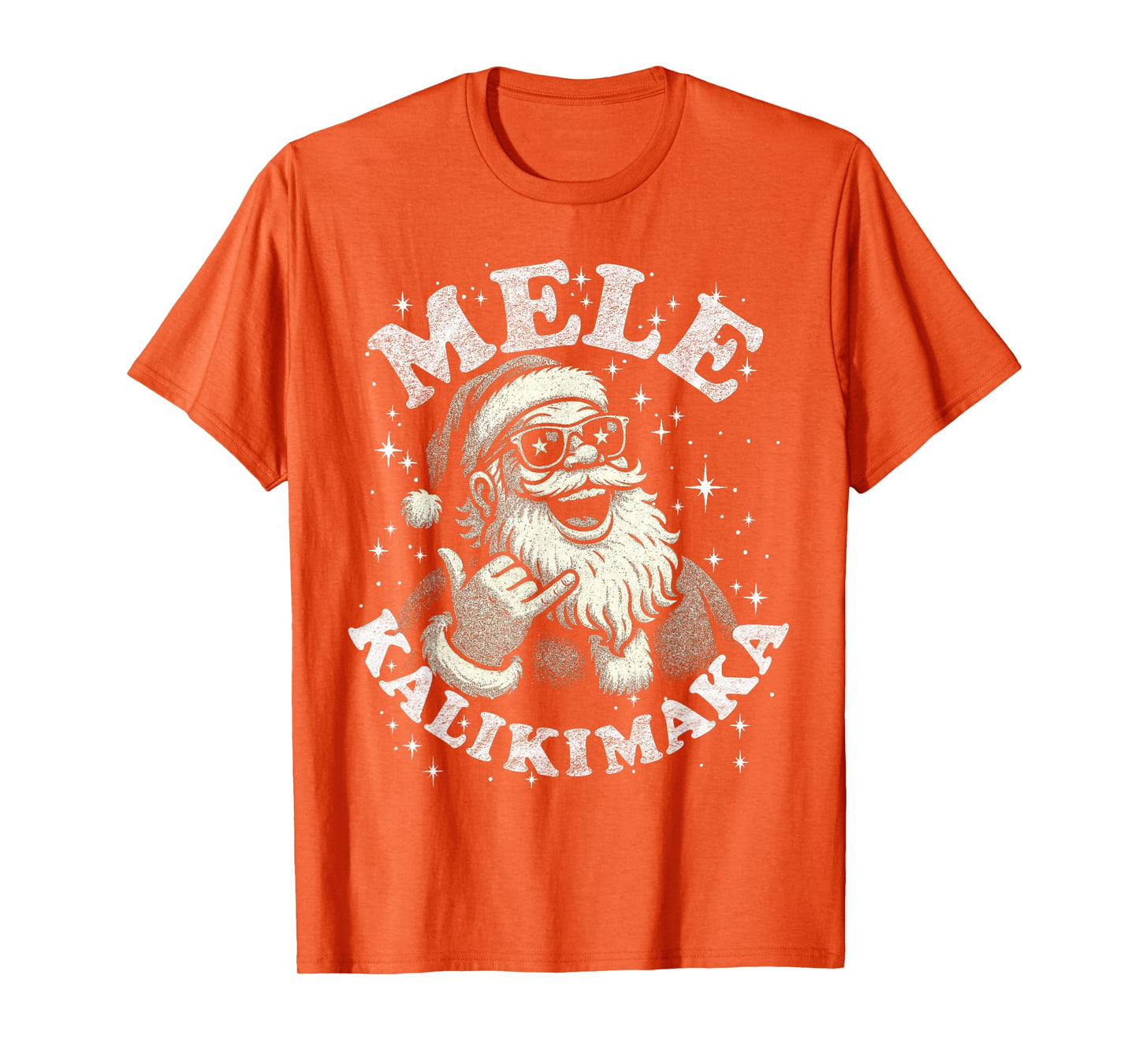 Retro Mele Kalikimaka Hawaiian Christmas Party Santa Shaka T-Shirt