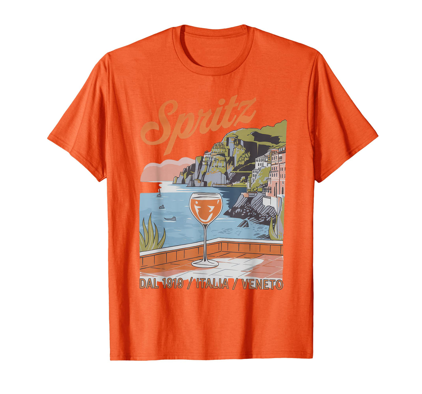 Spritz Veneto Tshirt Italia Vintage Orange Wine Cocktail T-Shirt