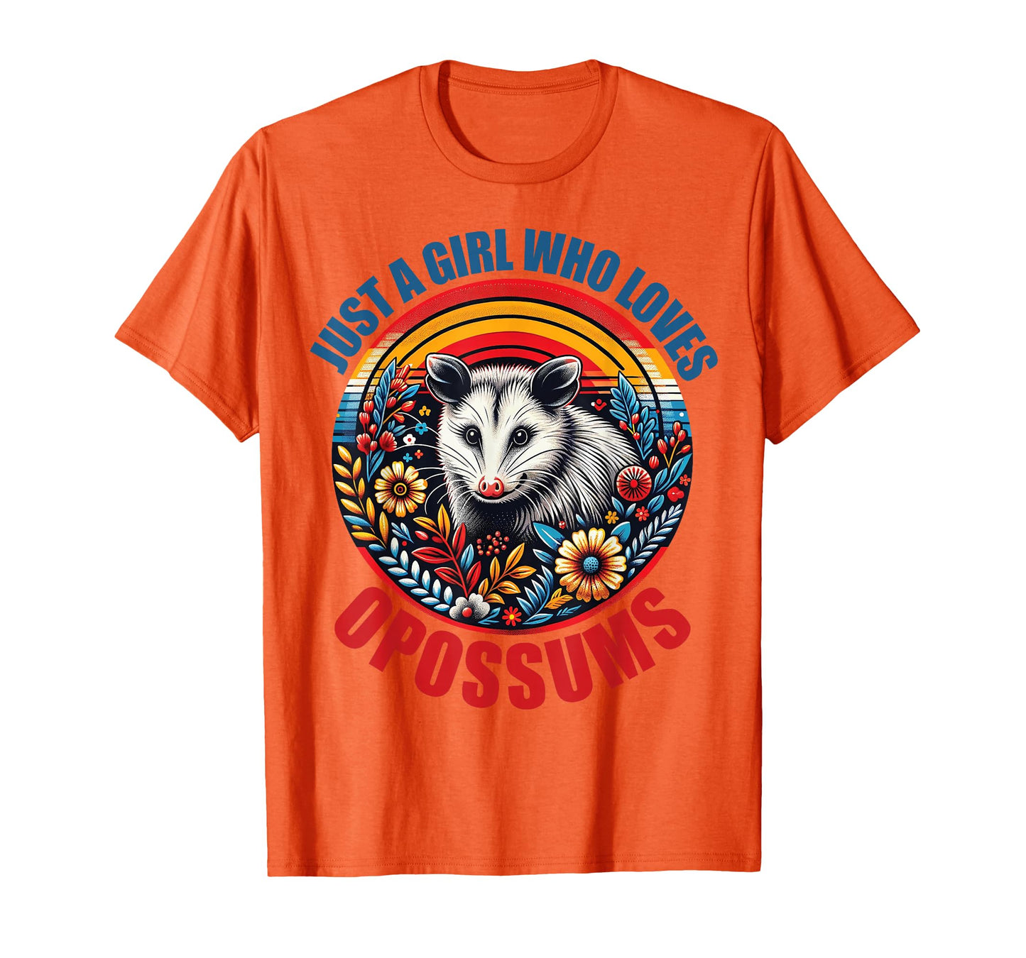 Girls Opossums-Shirt Kids Teen Just A Girl Who Loves Possum T-Shirt