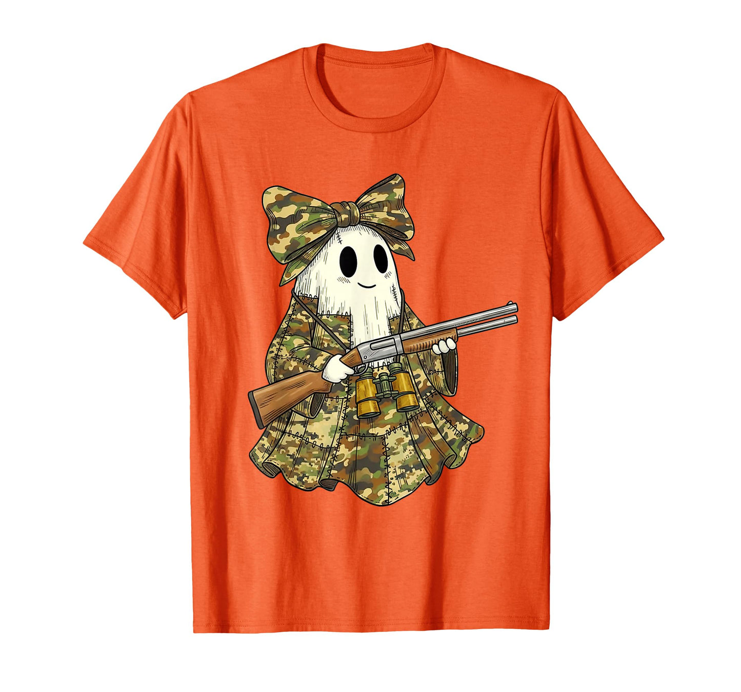 Halloween Vibes Hunter Deer Hunting Boo Ghost Camo Spooky T-Shirt