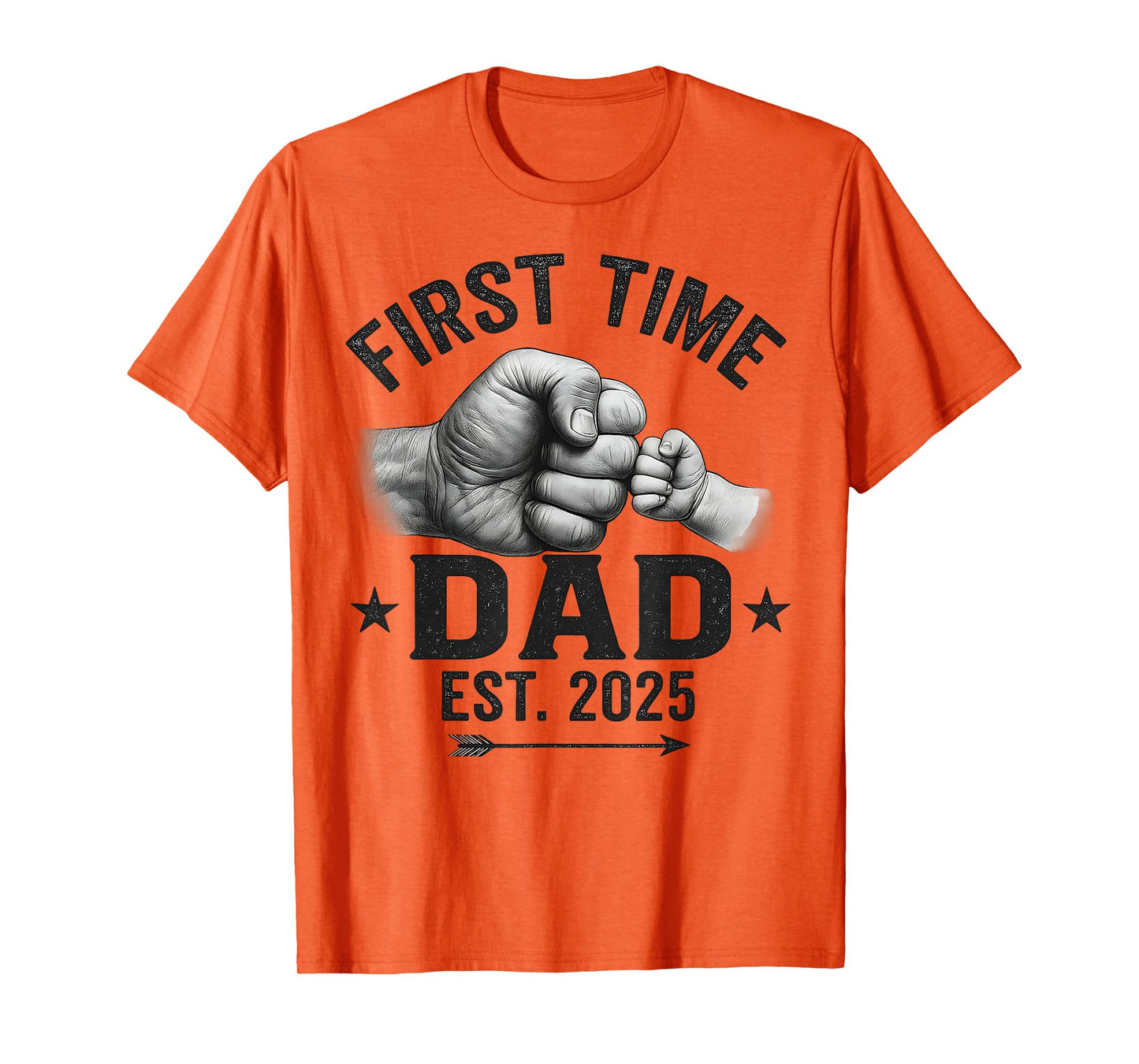 First Time Dad Est 2025 Gifts Fist Bump New Dad Father's Day T-Shirt