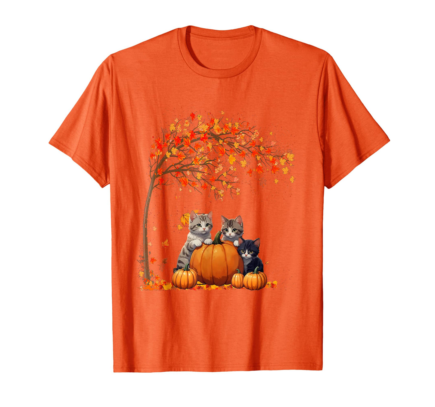 It's Fall Y'all Cat Leaf Fall Tree Hello Autumn Thanksgiving T-Shirt