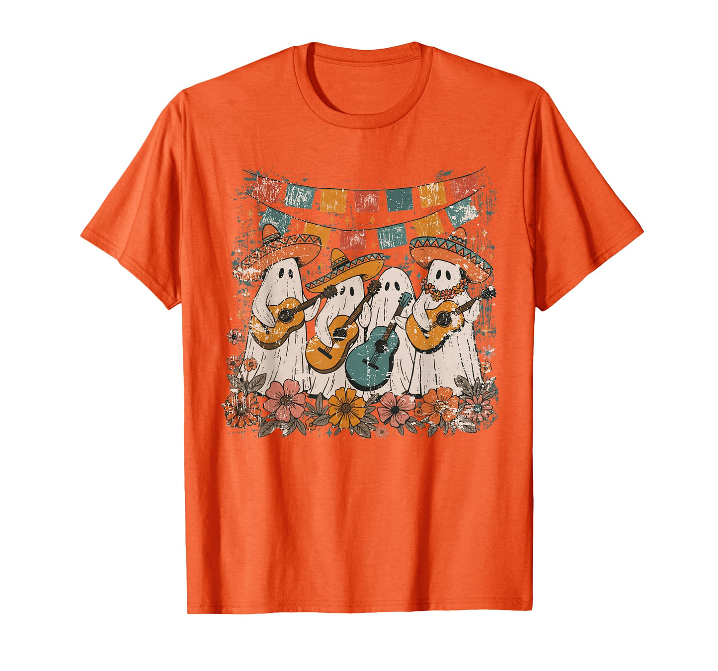 Spooky Boo Ghost Cinco De Mayo Halloween Vibes Mexican T-Shirt