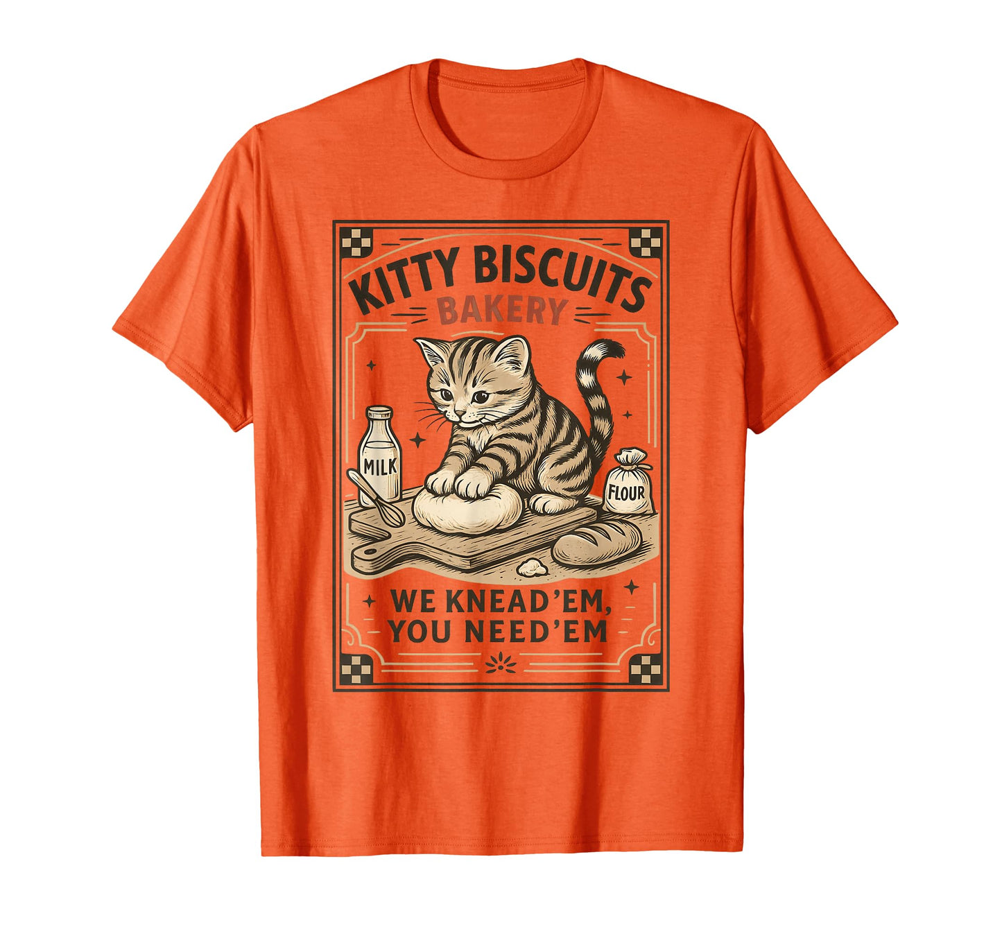 Funny Kitty Biscuits Bakery cat Lover kiten Baker T-Shirt