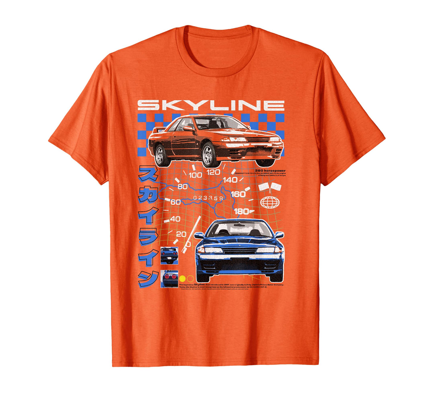 Nissan Skyline Vintage Ad Collage Sports Car T-Shirt