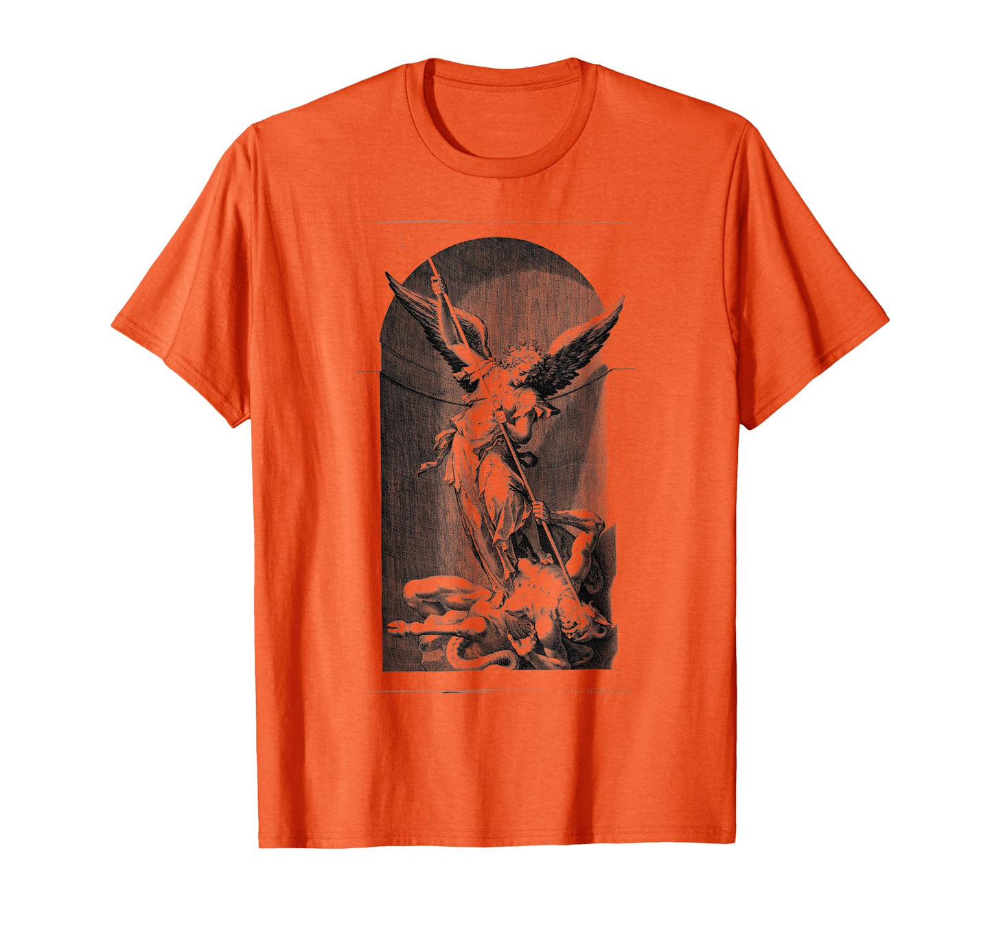 Saint Michael the Archangel Defeating Satan Christian T-Shirt