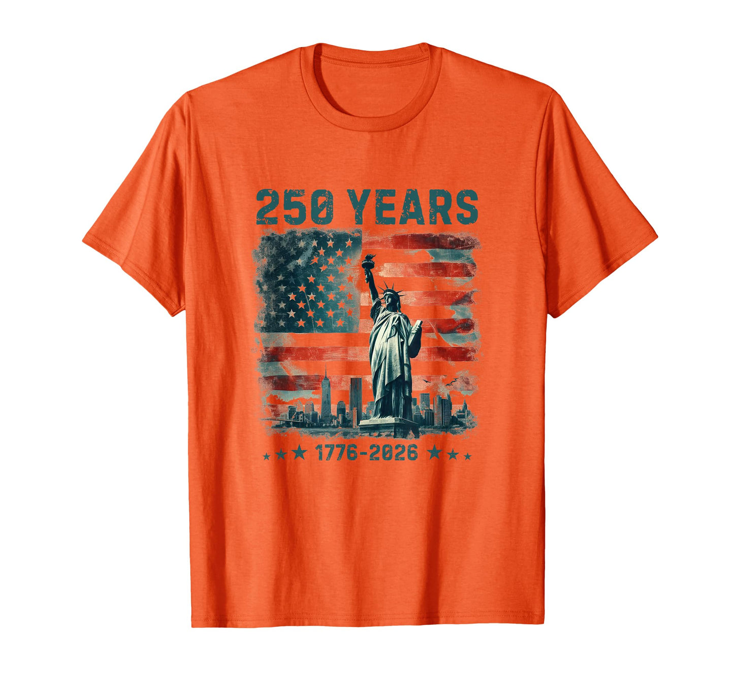 250 Years America Anniversary 1776 2026 Statue of Liberty T-Shirt
