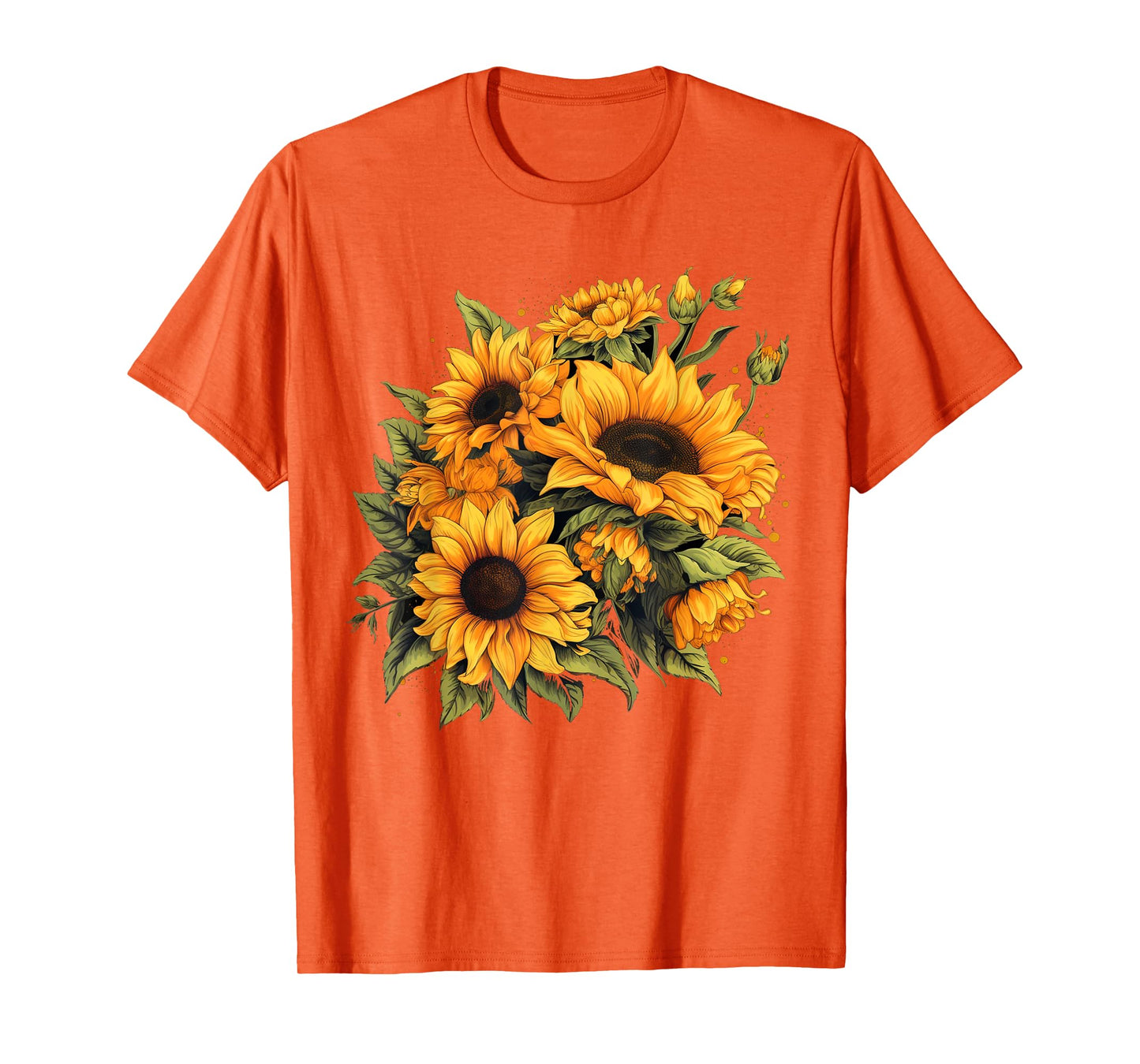 Yellow Sunflowers Cute summer flowers Floral Positivity T-Shirt for Men Women Girls Kids