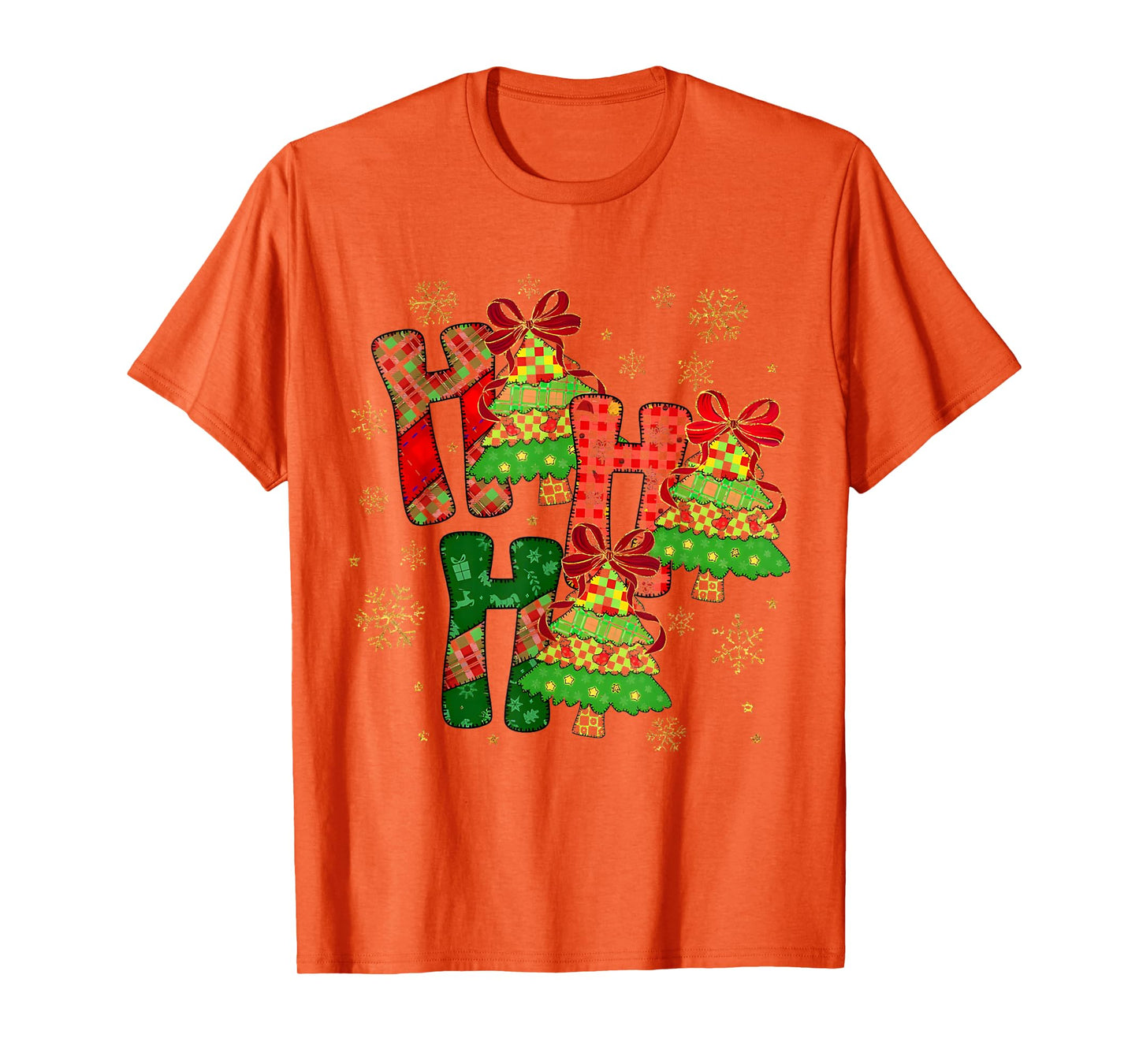 HO HO HO Merry Christmas Coquette Bow Xmas Trees Holiday T-Shirt