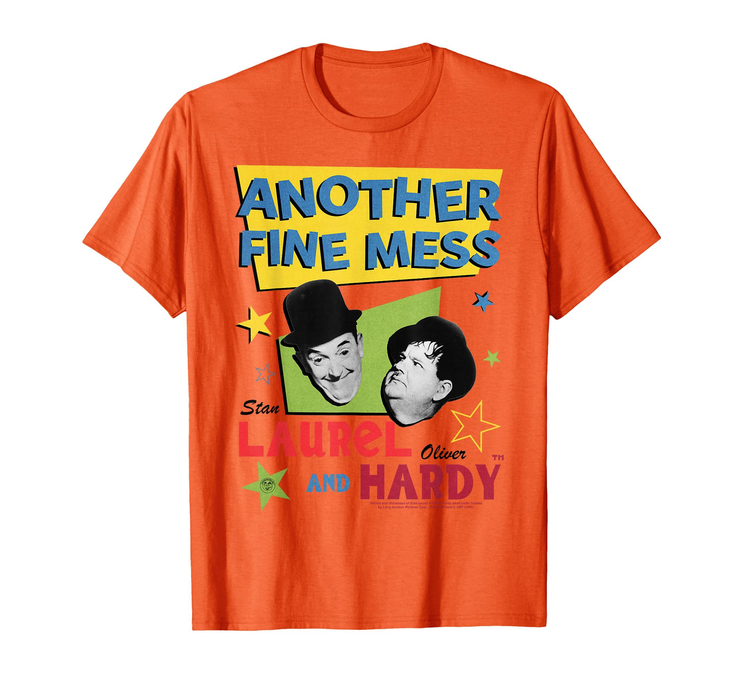 Laurel & Hardy Another Fine Mess Retro Stars Poster Art T-Shirt