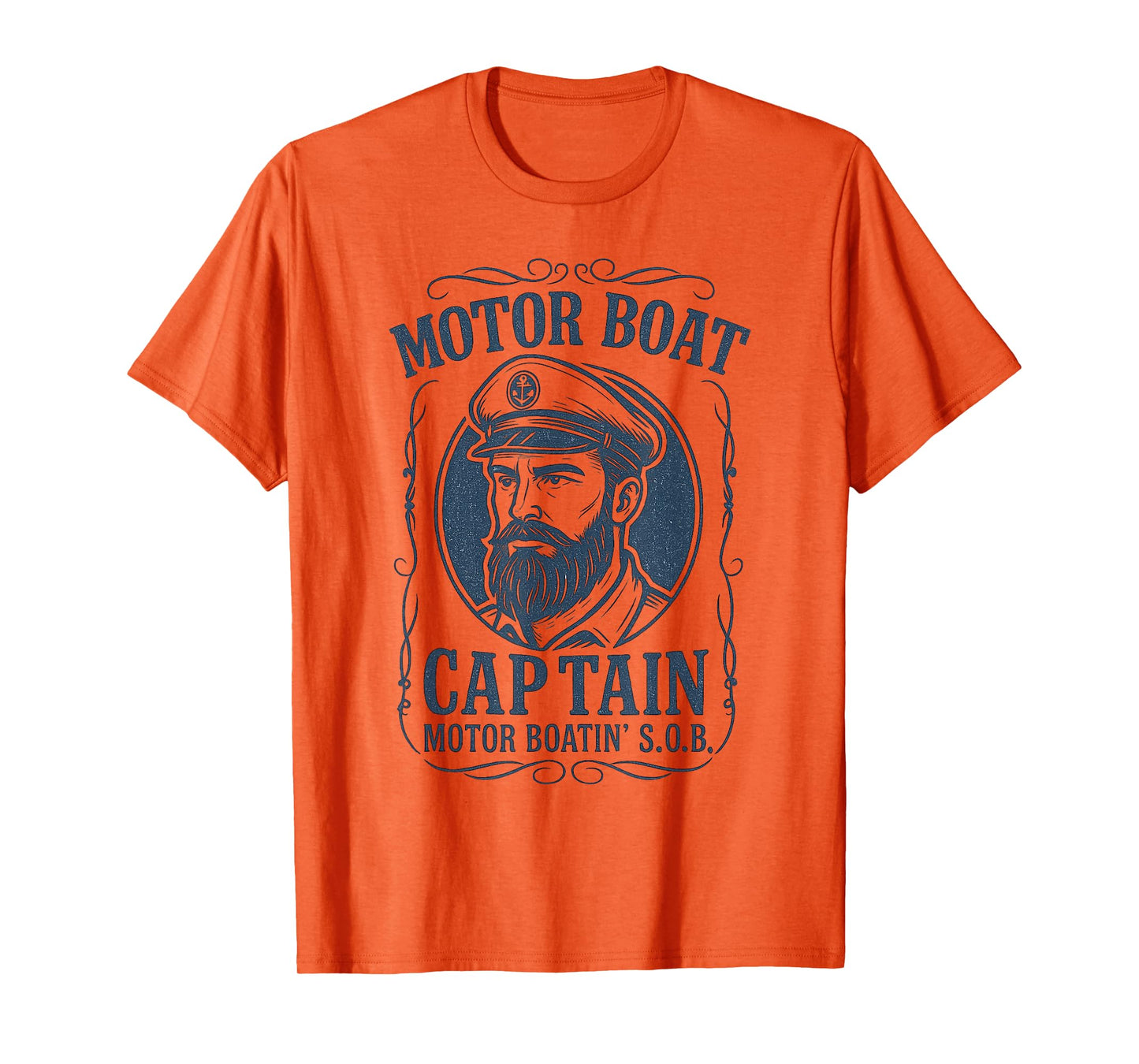 Motor Boat Captain Funny Men Vintage T-Shirt