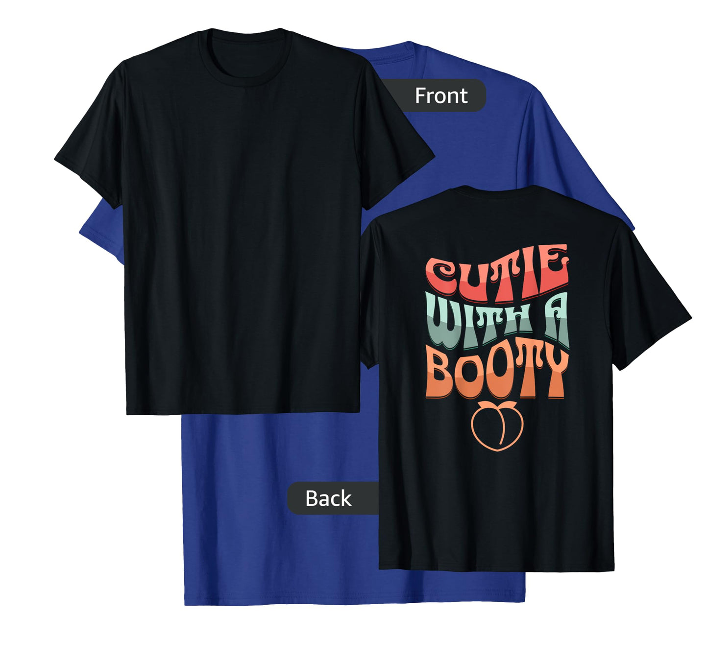 Cutie With A Booty, Gym Pump Cover, Oversized Workout, Peach T-Shirt