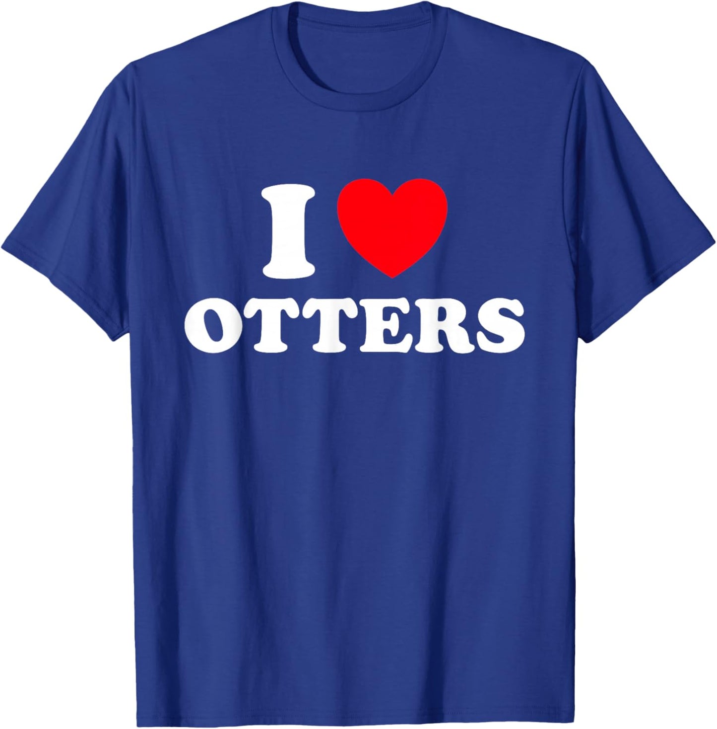 Otter Heart Funny Cute Favorite Sea River Water Animal Fan T-Shirt - T-Shirt | Royal