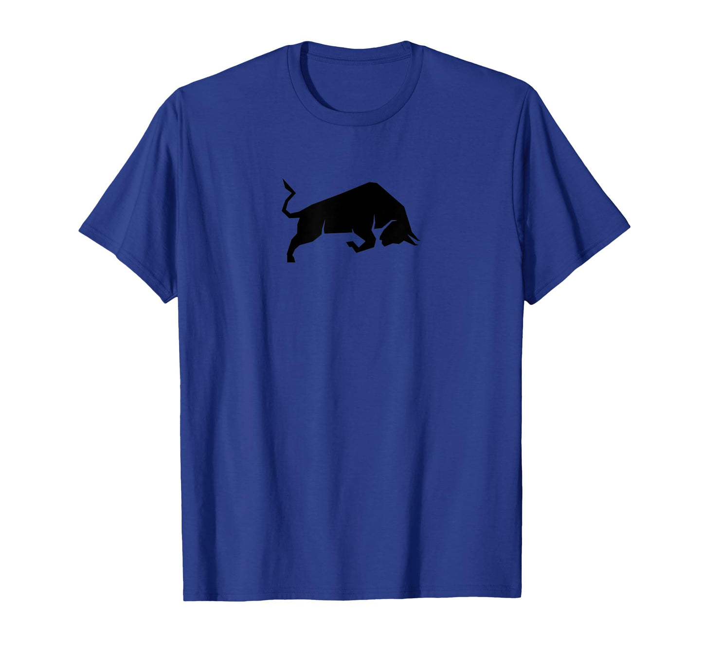 Geometric Bull Charging Logo (black) - Workout and exercise T-Shirt