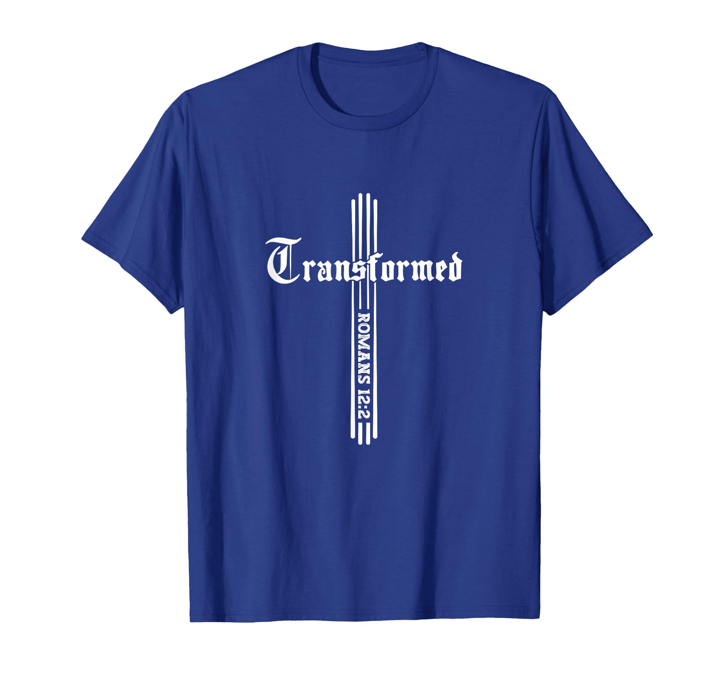 Transformed Romans 12:2 Bible Christian Cross Faith Jesus T-Shirt