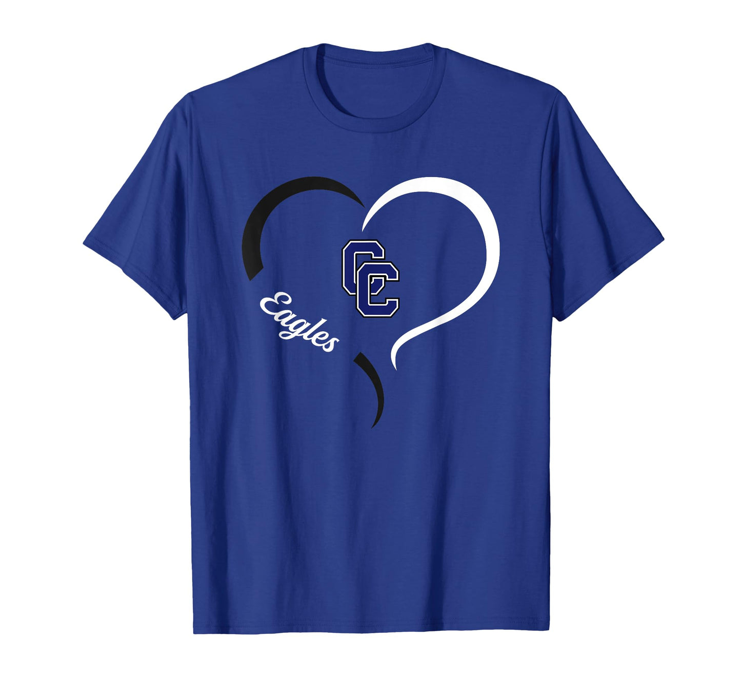Cedar Creek Eagles Logo Half Heart Slogan HS T-Shirt