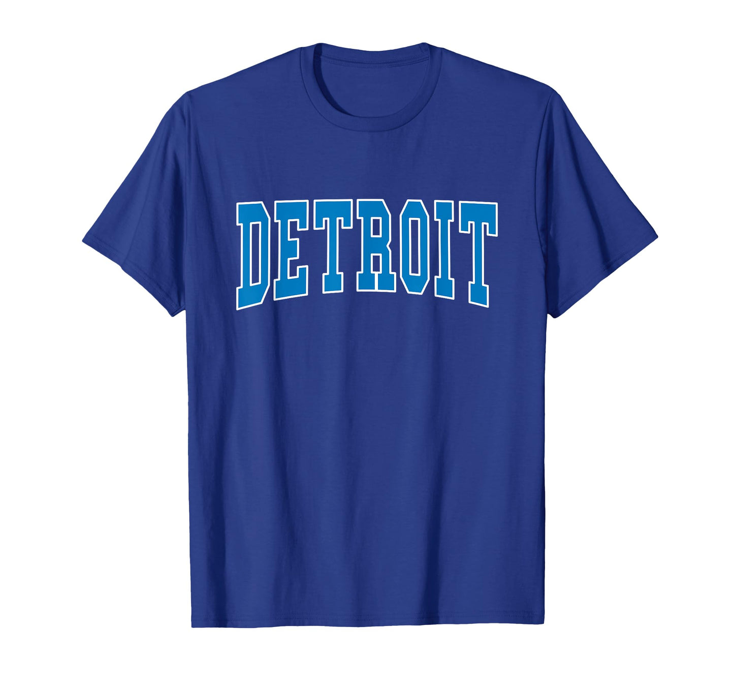Graphic Apparel Co. - DETROIT - Black Classic Fit Unisex Adult T-Shirt - Small - Short Sleeve - Letter Print - Throwback Design