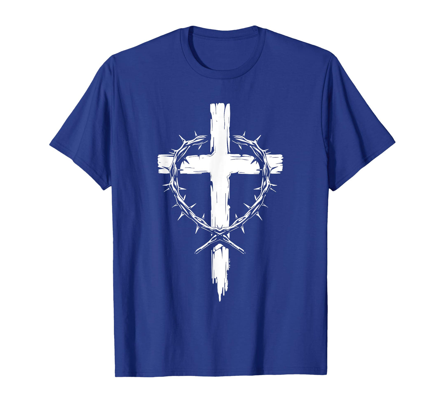 Christian Cross Punk Art Style Crown of Thorns Jesus Christ T-Shirt