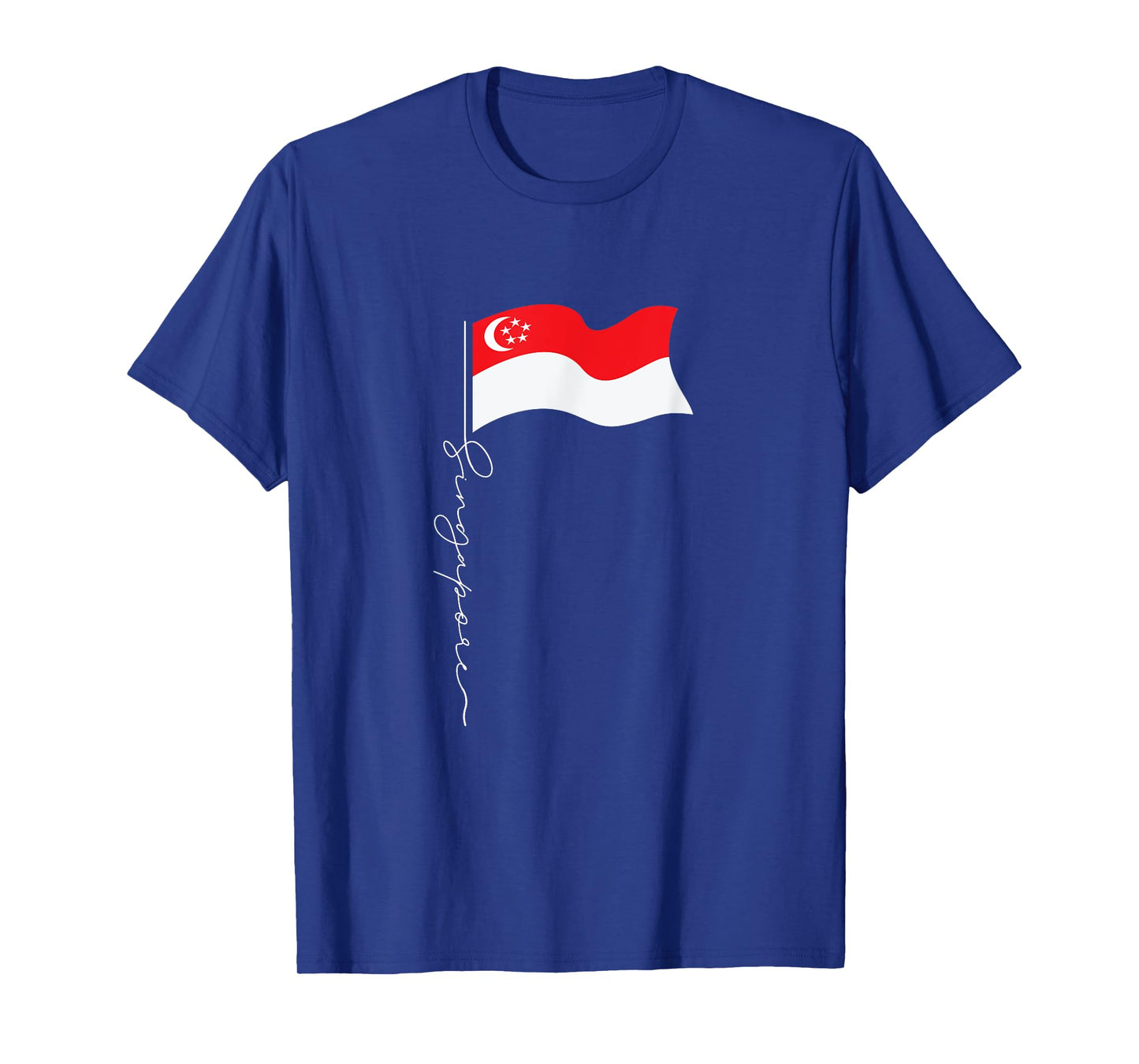 Singapore Signature Flag Pole - Patriotic Singaporean Flag T-Shirt