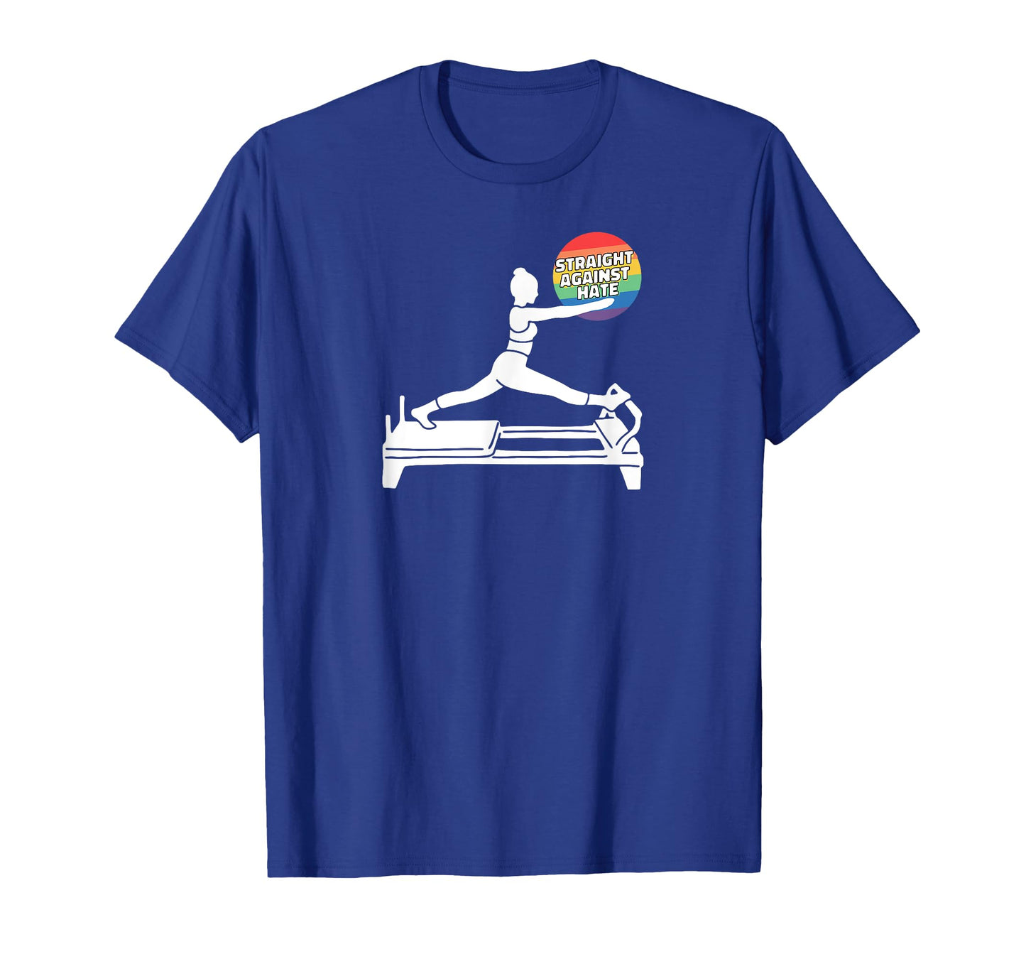 Funny Reformer Pilates with LGBT rainbow flag T-Shirt
