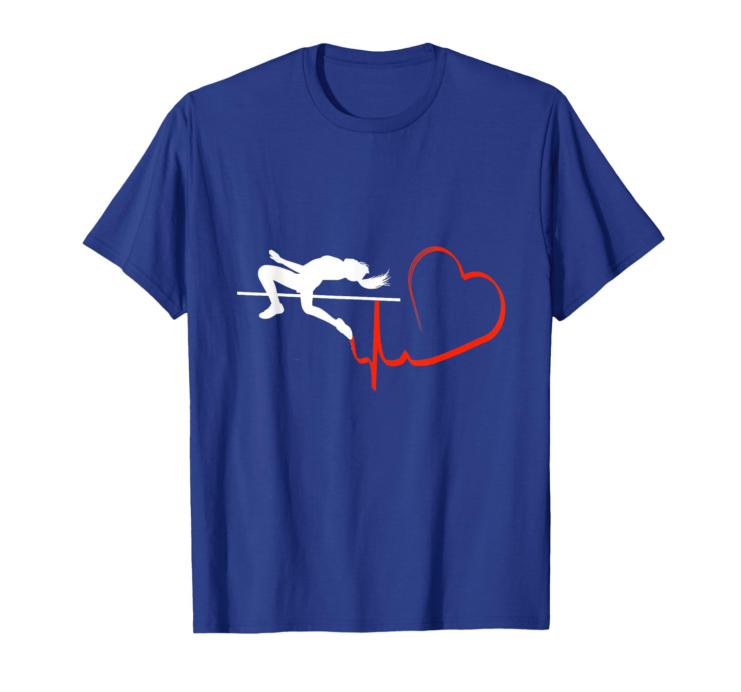 High Jump Girl Heartbeat Funny Track & Field Athletics T-Shirt