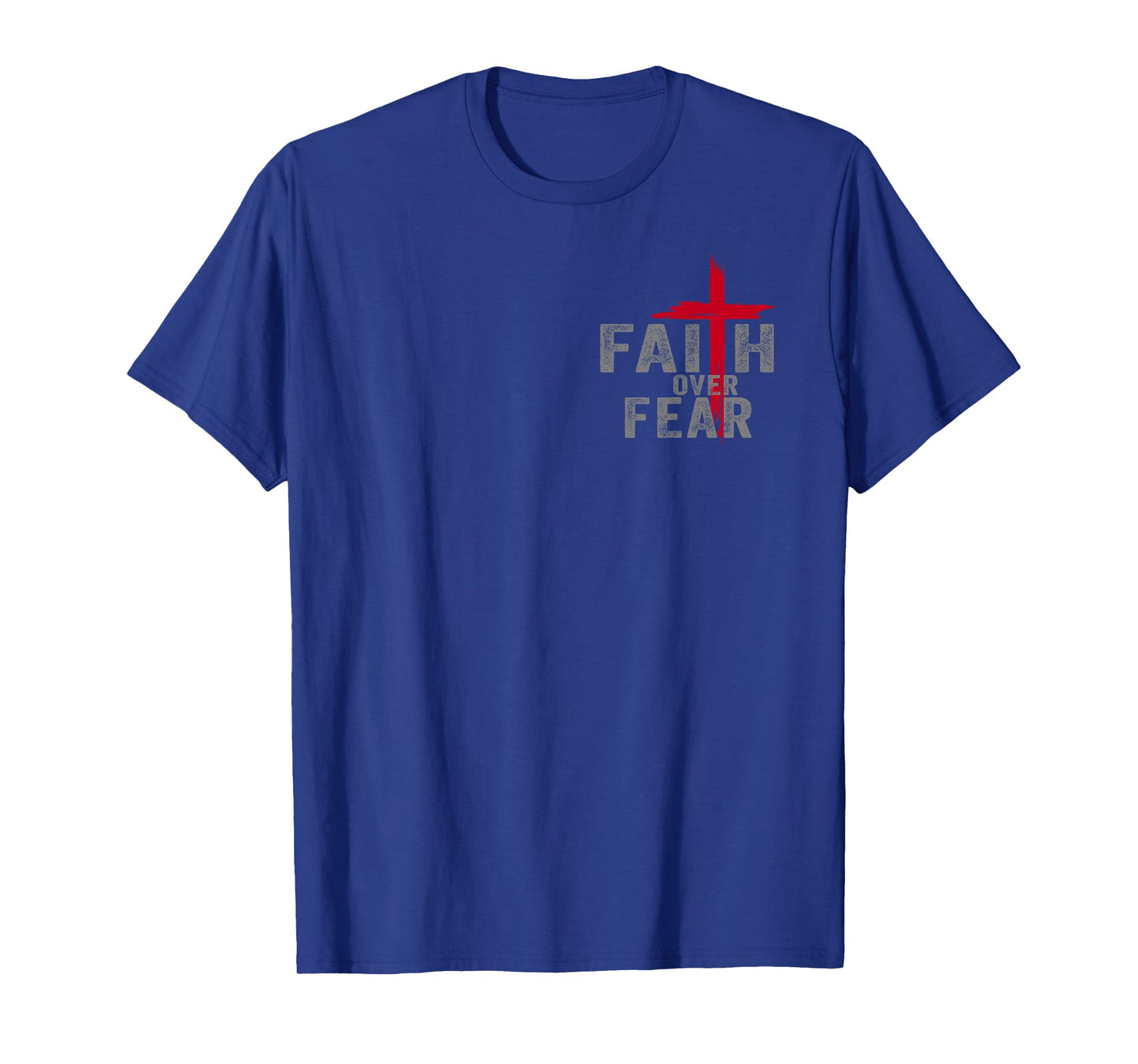 Christian Minimalist Religious Christ Faith Over Fear Cross T-Shirt